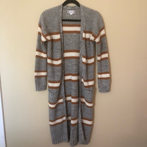 Pink Rose Sweaters - Pink Rose Long Duster Open Front Cardigan